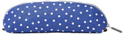Roka Tate Kleine Baumwoll-Canvas-Tasche – Marineblau gepunktet