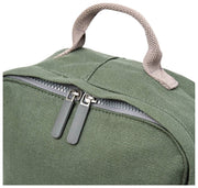 Roka Hampton Kleiner Baumwoll-Canvas-Rucksack – Weidengrün