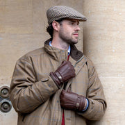 Dents Blashford Tweed Schiebermütze – Braun