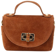 Elie Beaumont Wildleder Mini Bambou Tasche - Hellbraun