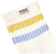 Roka Windowsr Stripe Crew Socken – Sommergelb/Distel