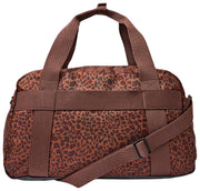 Roka Gatwick Mittelgroße Reisetasche aus recyceltem Canvas – Mini Leopard Brown
