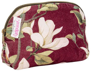Elie Beaumont Serendipity Samt-Kosmetikbeutel – Burgundy Magnolia