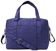 Roka Somerset Große Babytasche aus Baumwollcanvas – Marineblau