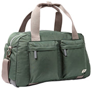 Roka Gatwick Mittelgroße Reisetasche aus recyceltem Canvas – Thunderstorm Green