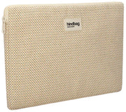 Hindbag Ava Small Weave 13-Zoll-Laptoptasche – Nude Beige
