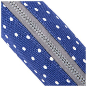 Roka Tate Kleine Baumwoll-Canvas-Tasche – Marineblau gepunktet