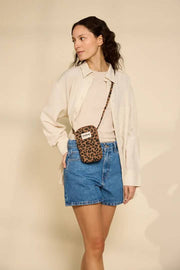 Hindbag Bill Handytasche – Leopard Zimtbraun