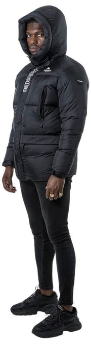 Helvetica Mountain Pioneers Capri 3 Parka-Jacke mit Kapuze – Schwarz