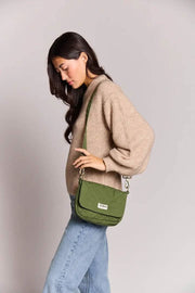 Hindbag Margault Quilted Umhängetasche – Olivgrün