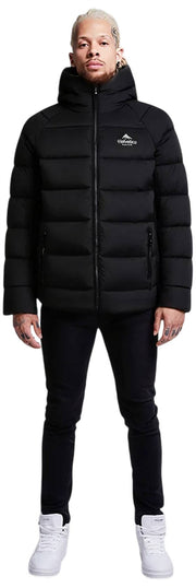 Helvetica Mountain Pioneers Sniper Daunenjacke mit Kapuze – Schwarz