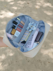 Stackers Erweiterbare Kosmetiktasche – Haferflocken/Blau