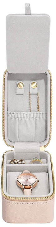 Stackers Reise-Schmuck- und Uhrenbox – Blush/Gold