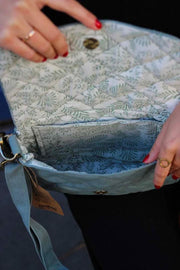 Hindbag Margault gesteppte Umhängetasche – Salbeigrün