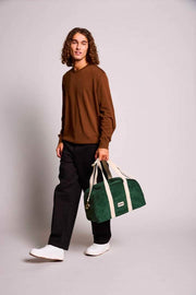 Hindbag Charlie Bowlingtasche – Samt, Kieferngrün