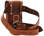 Campomaggi Siena Stud Handytasche – Cognac Tan