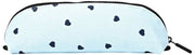 Roka Tate Kleine Baumwoll-Canvas-Tasche – Herzdruck blau
