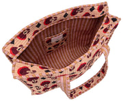 Elie Beaumont Serendipity Samt-Einkaufstasche – Coffee Geo Tulip Brown