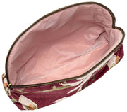 Elie Beaumont Serendipity Samt-Kosmetikbeutel – Burgundy Magnolia
