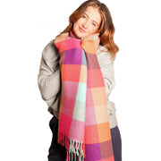 zelly-pleated-detail-checked-scarf---multi-colour-35072476