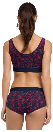 Falke Bustier-Bralette im Daily Comfort Print im 2er-Pack – Rot/Schwarz