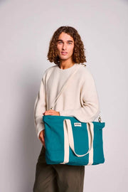 Hindbag Jean Weekender-Tasche – Pfauenblau