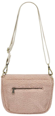 Hindbag Margault Teddy Umhängetasche – Puderrosa