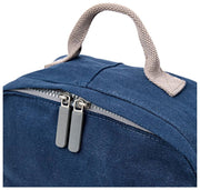 Roka Hampton Kleiner Baumwoll-Canvas-Rucksack – Admiralblau