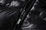 Helvetica Mountain Pioneers Summit Daunenjacke mit Kapuze – Schwarz