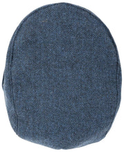 Dents Grafham Fischgräten-Tweed-Schiebermütze – Marineblau