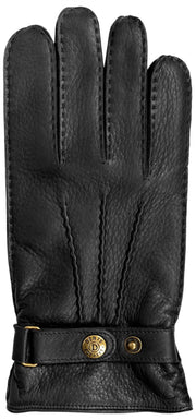 Dents Whitchurch Hirschlederhandschuhe – Schwarz