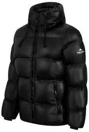 Helvetica Mountain Pioneers Summit Daunenjacke mit Kapuze – Schwarz