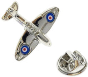 Bassin und brauner Spitfire Revers Pin - Silber