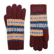 dents-jacquard-fair-isle-knitted-gloves---damson-burgundy-34477868
