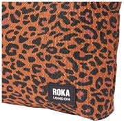 Roka Maida Vale Mittelgroßer Baumwoll-Canvas-Beutel – Mini Leopard Brown