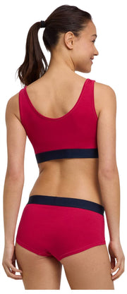Falke Daily Comfort Print 2er-Pack Hipster-Slips – Rot/Schwarz
