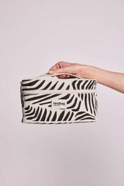 Hindbag Gaspard Kosmetiktasche – Zebra-Creme
