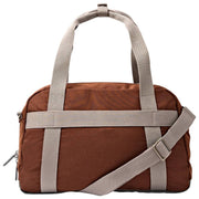 Roka Gatwick Kleine Reisetasche aus recyceltem Canvas – Schokoladenbraun