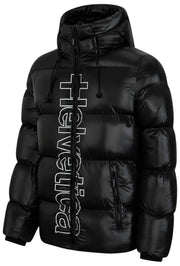 Helvetica Mountain Pioneers Silver 2 Daunenjacke mit Kapuze – Schwarz