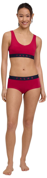 Falke Bustier-Bralette im Daily Comfort Print im 2er-Pack – Rot/Schwarz