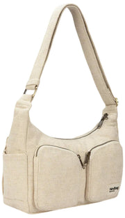 Hindbag Emile Umhängetasche mit mehreren Taschen – Jutebeige