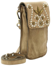 Campomaggi Siena Stud Handytasche – Eisbeige