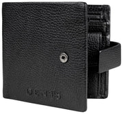 Dents Aire Coin Bifold-Geldbörse – Schwarz