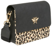 Alice Wheeler London Highbury Umhängetasche – Schwarz/Leopard