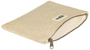 Hindbag Ema Woven Medium Reißverschlusstasche – Nude Beige