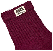 Roka Windsor Solid Crew Socken – Pflaume Burgund