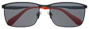 Superdry Metal Rim große fit rechteckige Sonnenbrille - schwarz