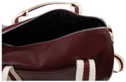 Fred Perry Klassische Mini-Fasstasche – Ochsenblut/Ecru-Creme