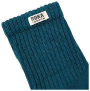 Roka Windsor Solid Crew Socken – Blaugrün