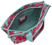 Elie Beaumont Serendipity Samt-Einkaufstasche – Coral Lily Pink